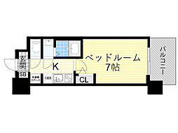 セレ二テ新大阪プリエ 1Kの間取図画像