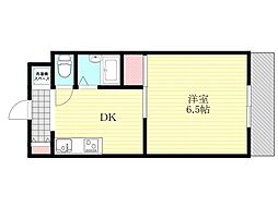 ファイブツー 1Kの間取図画像