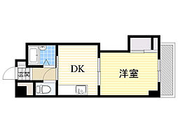 上新庄駅前グランドハイツ北 1DKの間取図画像