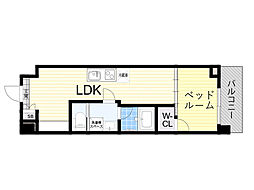 リビー東三国 1LDKの間取図画像