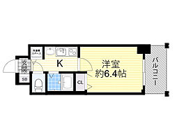プレサンス淀リーヴァ 1Kの間取図画像