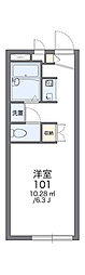 レオパレス歌島 ワンルームの間取図画像