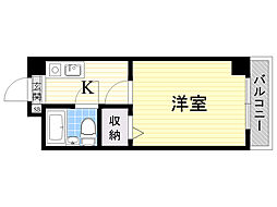 大桐ハイツ北 1Kの間取図画像