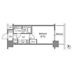 アドバンス新大阪ラシュレ 1Kの間取図画像
