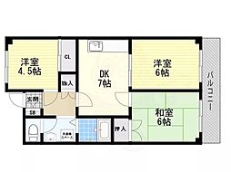 アビタ昭和 3DKの間取図画像