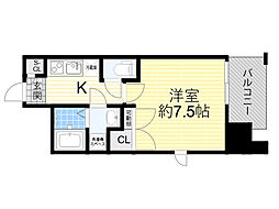 Live Flat Tsukamoto 1Kの間取図画像