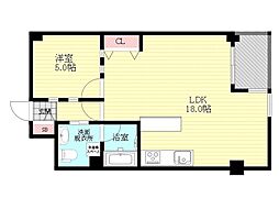 ロイヤルハイツ中尾 1LDKの間取図画像