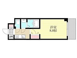 スプランディッド十三本町 1Kの間取図画像