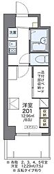グリーンヒル 1Kの間取図画像