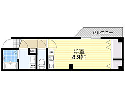 Cube大桐 ワンルームの間取図画像