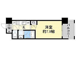 PARKFLATSESAKA ワンルームの間取図画像