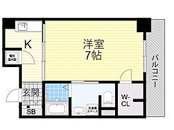 エステムヒルズ新大阪 1Kの間取図画像