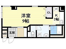 レジデンス高科 ワンルームの間取図画像