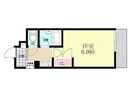 エスリード新大阪第8 1Kの間取図画像