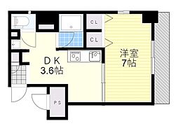 第13関根マンション 1DKの間取図画像