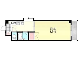 フローラルタワーアイ 1Kの間取図画像