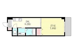 シビラ柴島 1DKの間取図画像