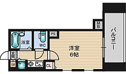 プロシード新大阪 1Kの間取図画像