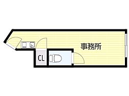 ステュディオ新大阪 ワンルームの間取図画像