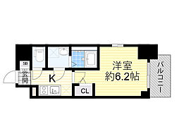 大阪市東淀川区東淡路4丁目マンション 1Kの間取図画像