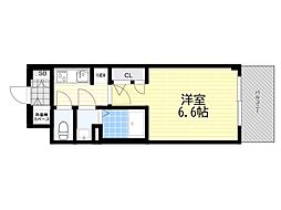 S-RESIDENCE上新庄beat 1Kの間取図画像