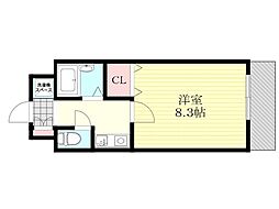 セブンハイツ 1Kの間取図画像
