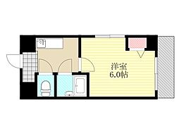 ディザイア新大阪 1Kの間取図画像