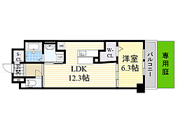 COCOMARINI 1LDKの間取図画像