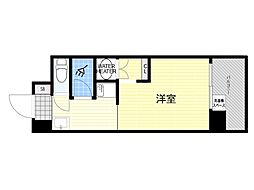 コボリマンション新大阪 1Kの間取図画像