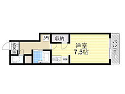 サンパレス塚本 ワンルームの間取図画像
