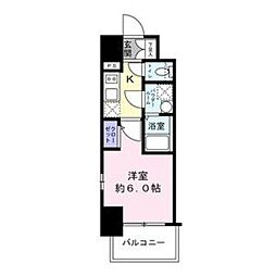 エスリード新大阪ザ・プレミアWEST 1Kの間取図画像