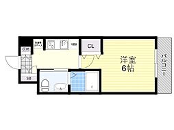 エステムコート新大阪8レヴォリス 1Kの間取図画像