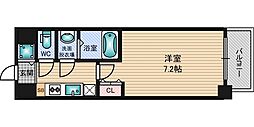 W-STYLE新大阪2 1Kの間取図画像