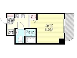 GrandPacific十三元今里 1Kの間取図画像