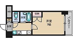 ローズコーポ新大阪9 1Kの間取図画像