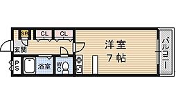 第2星栄ハイツ ワンルームの間取図画像