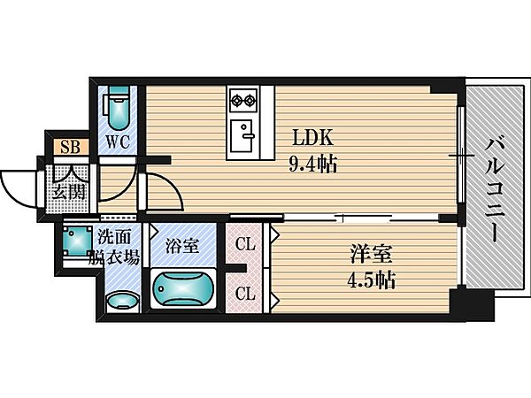 プレサンス新大阪ジェイズ ｜大阪府大阪市淀川区東三国６丁目(賃貸マンション1LDK・8階・35.10㎡)の写真 その2