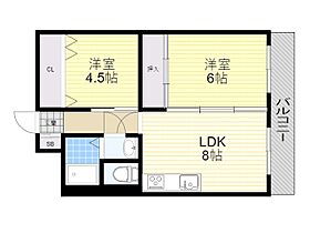 コアロード桃山台  ｜ 大阪府豊中市上新田１丁目（賃貸マンション2LDK・2階・44.82㎡） その2