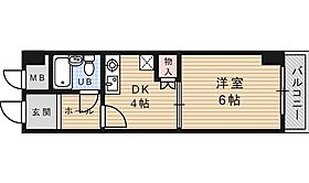 ライオンズマンション豊中蛍池  ｜ 大阪府豊中市螢池東町２丁目2番14号（賃貸マンション1DK・2階・23.66㎡） その2