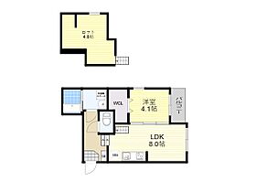 アンジュール  ｜ 大阪府豊中市岡町北３丁目（賃貸アパート1LDK・2階・32.21㎡） その2