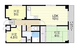 サンパレス桃山台  ｜ 大阪府豊中市上新田３丁目（賃貸マンション3LDK・1階・60.26㎡） その2