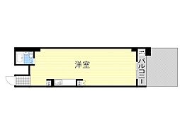 マンションクインビー 2階ワンルームの間取り