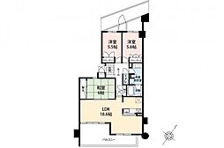 エステスクエア武蔵藤沢 3LDKの間取図画像