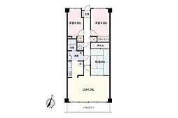 ハイラーク入間 3LDKの間取図画像