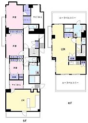 ロイヤルシティ西荻窪II 6階3SLDKの間取り