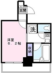 コアパレス常葉6 7階1Kの間取り