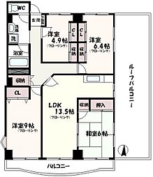 グランメール成城 4LDKの間取図画像