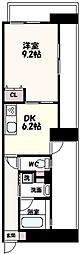 ウィステリア仙川3 1DKの間取図画像