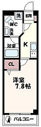 ウィステリア仙川2 1Kの間取図画像