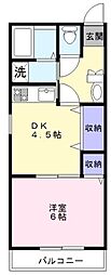 メゾンエート 1DKの間取図画像